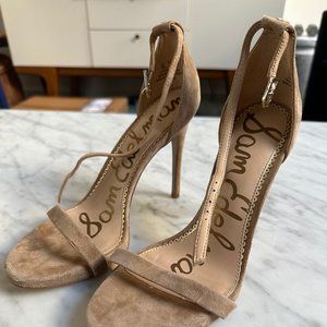 Sam Edelman Ariella Nude Suede Ankle Strap Sandal Heels Size: 8 (Womens)